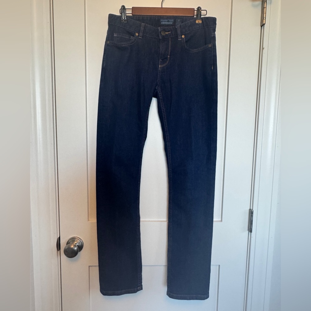 Patagonia Women’s Deep Indigo Straight Jeans SZ 27x32 (4)